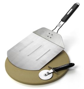 Pizza Stone, Pizza Cutter and Pizza Peel